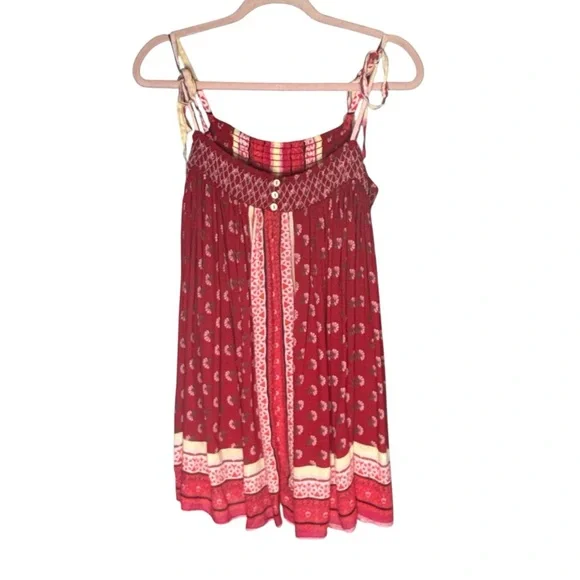 Intimately Free People Rule The World Romper In Ruby Combo Sz - Picture 7 of 11